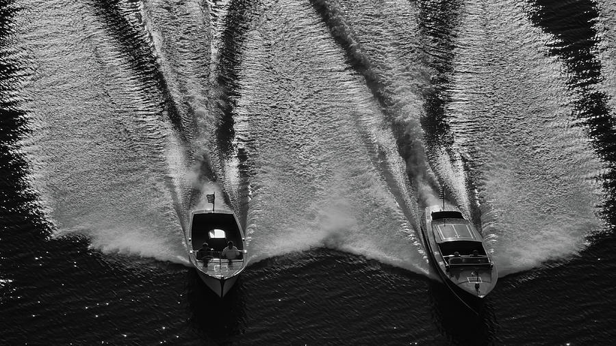 Aerial Boats Photograph by Steven Lapkin