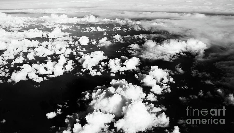 Aerial Clouds bw Photograph by Alex Art