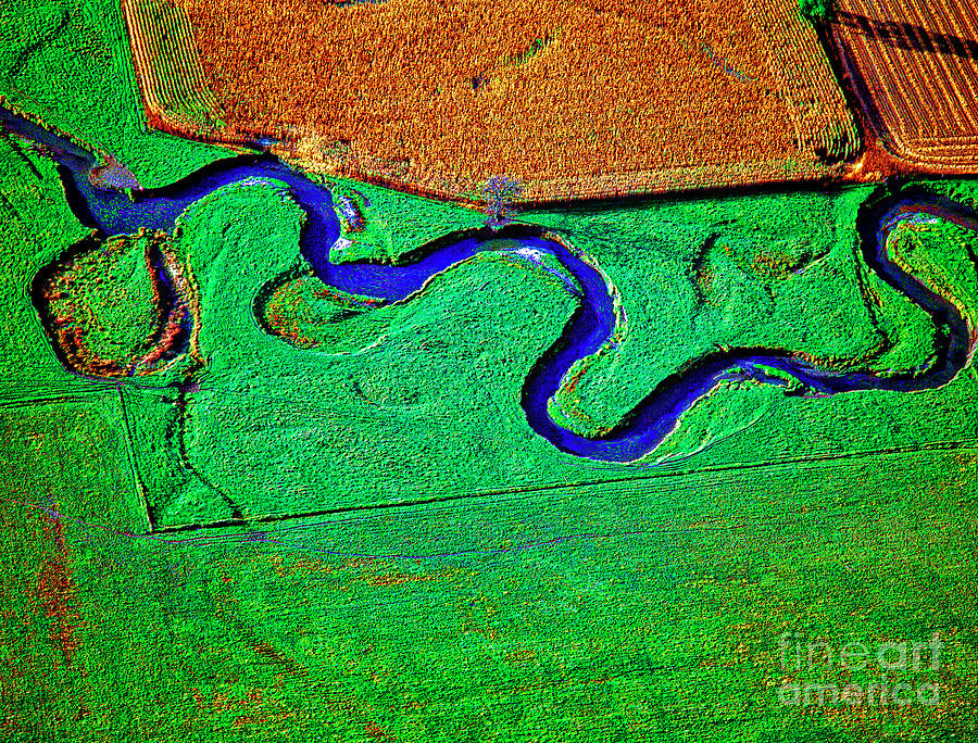 Aerial Farm Stream 3 Photograph by Tom Jelen