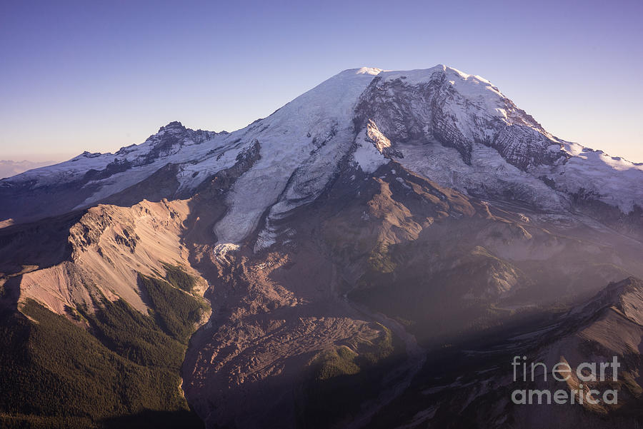 Aerial Mount Rainier View Photograph by Mike Reid