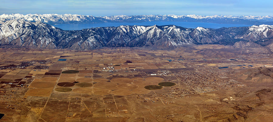 Aerial of Carson Valley Photograph by John T Humphrey