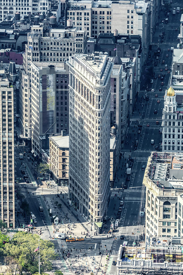 Aerial of Flatiron building, New York, USA Photograph by Matteo Colombo