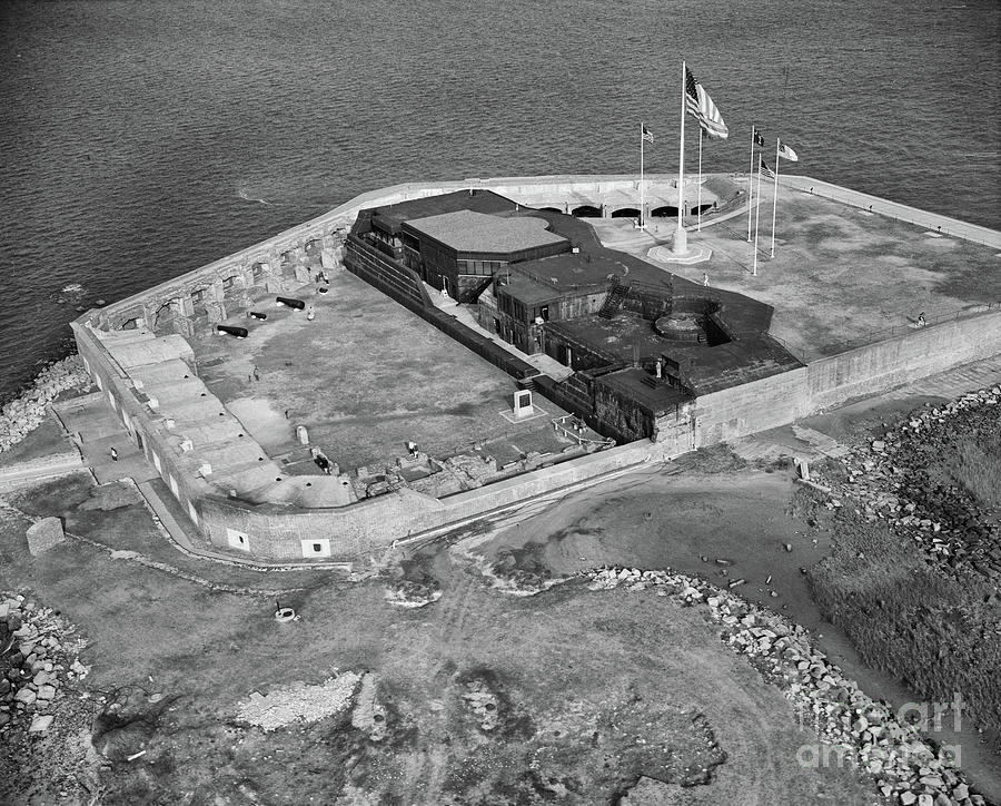 Aerial of Fort Sumter Photograph by Dale Powell