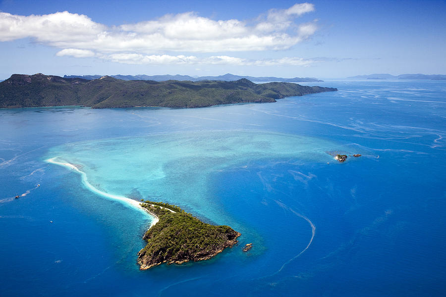 Aerial Of Langford Reef, Whitsundays Photograph by Peter Harrison