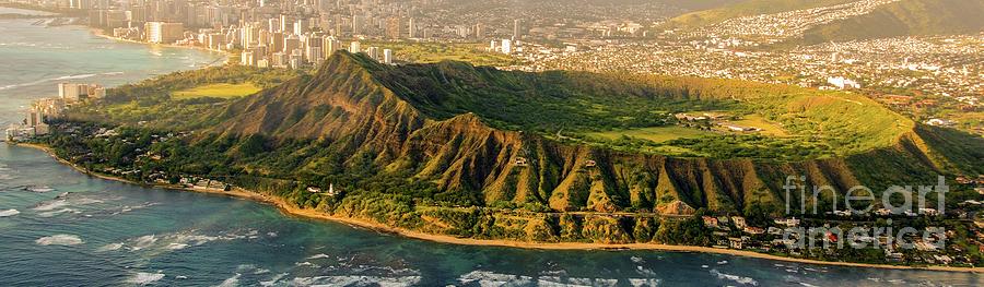 Honolulu Photograph -  Diamond Head Crater - Honolulu Coastline by D Davila