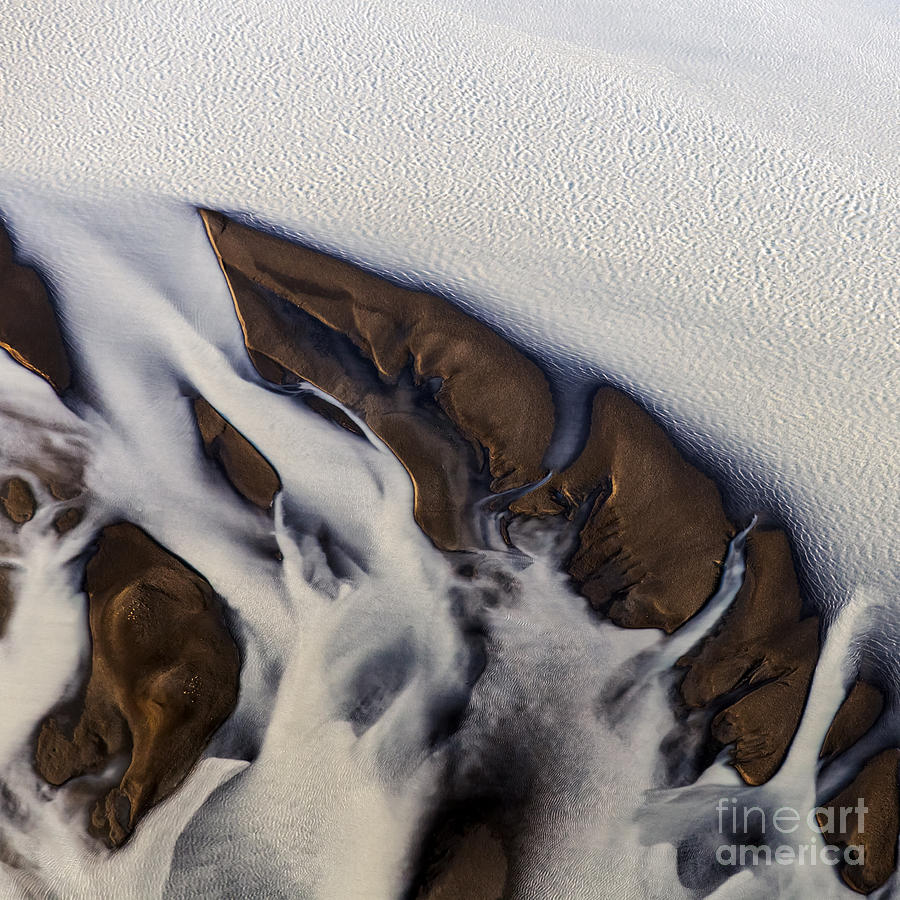 Aerial photo thjosa iceland Photograph by Gunnar Orn Arnason
