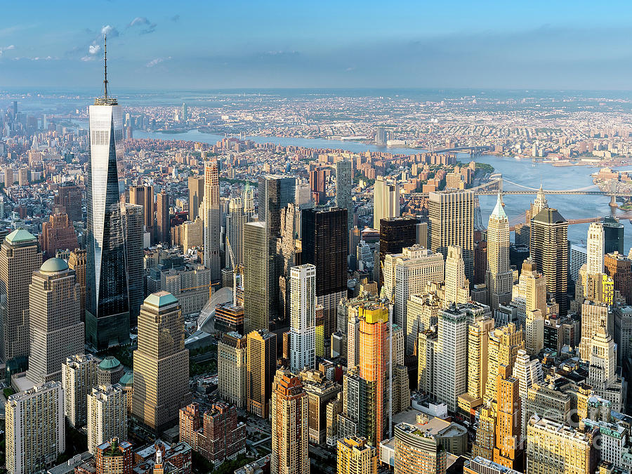 One World Trade Center New York Aerial Photography Photograph by ...