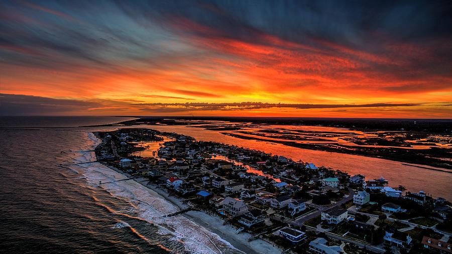 Aerial Point Sunset Photograph by Robbie Bischoff
