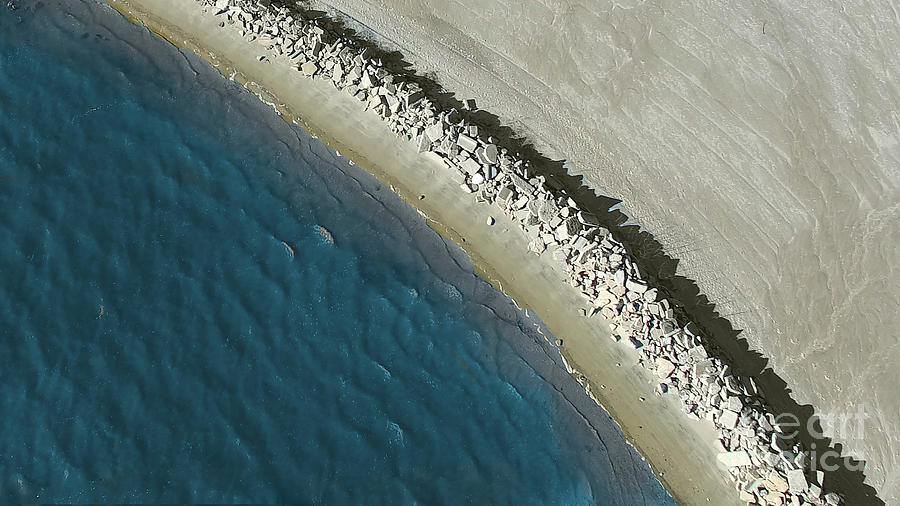 Aerial Shoreline Abstract Photograph by Kimberly Blom-Roemer