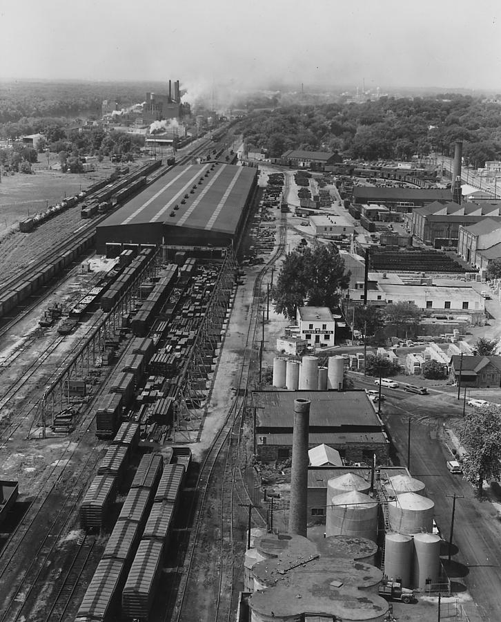 Aerial Shot of Clinton Machine Shops Photograph by Chicago and North Western Historical Society