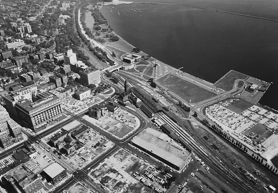 Aerial Shot of Milwaukee - 1961 Photograph by Chicago and North Western Historical Society