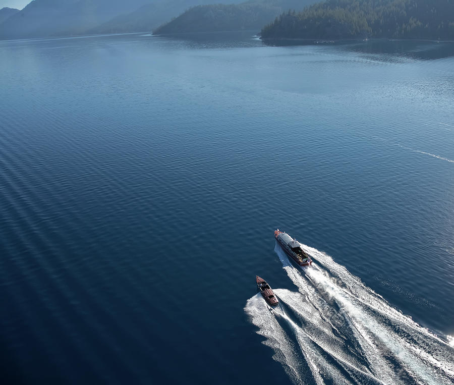 Aerial Thunderbird yacht Photograph by Steven Lapkin