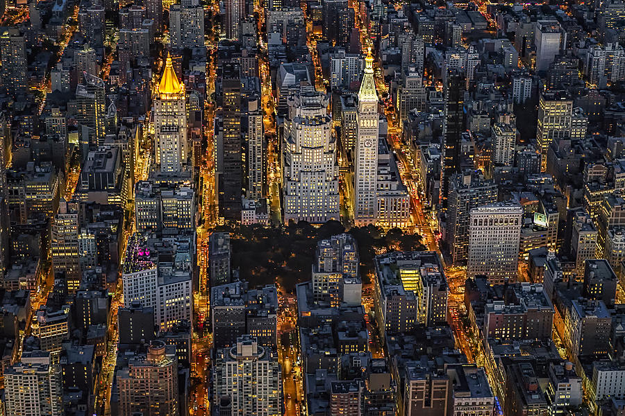 City Photograph - Aerial View Flatiron District by Susan Candelario