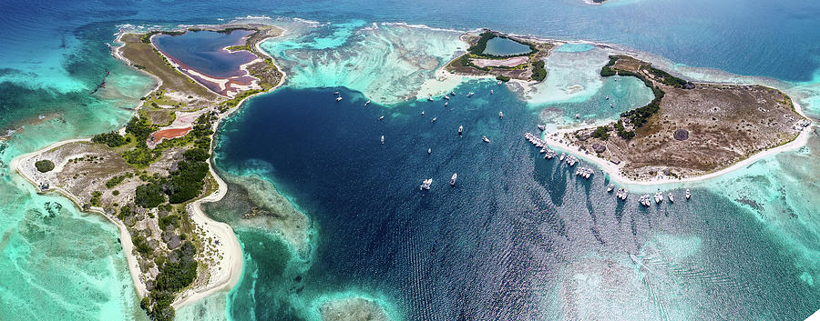 Aerial view Francisky Los Roques Nat. Park Venezuela Photograph by ...