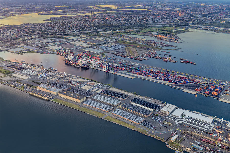 Aerial View Bayonne Container Terminal Photograph by Susan Candelario
