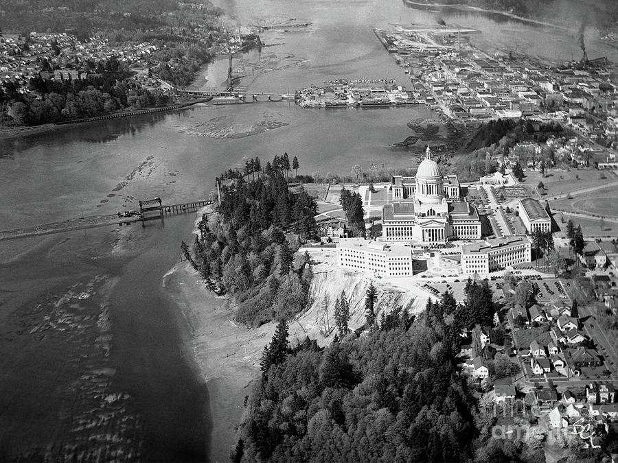 AERIAL VIEW NORTHWARD OVER OLYMPIA by Merle Junk AERIAL VIEW NORTHWARD OVER OLYMPIA by Merle Junk