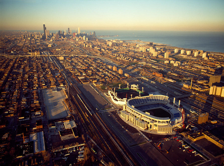 Aerial View Of A City, Old Comiskey Photograph by Panoramic Images