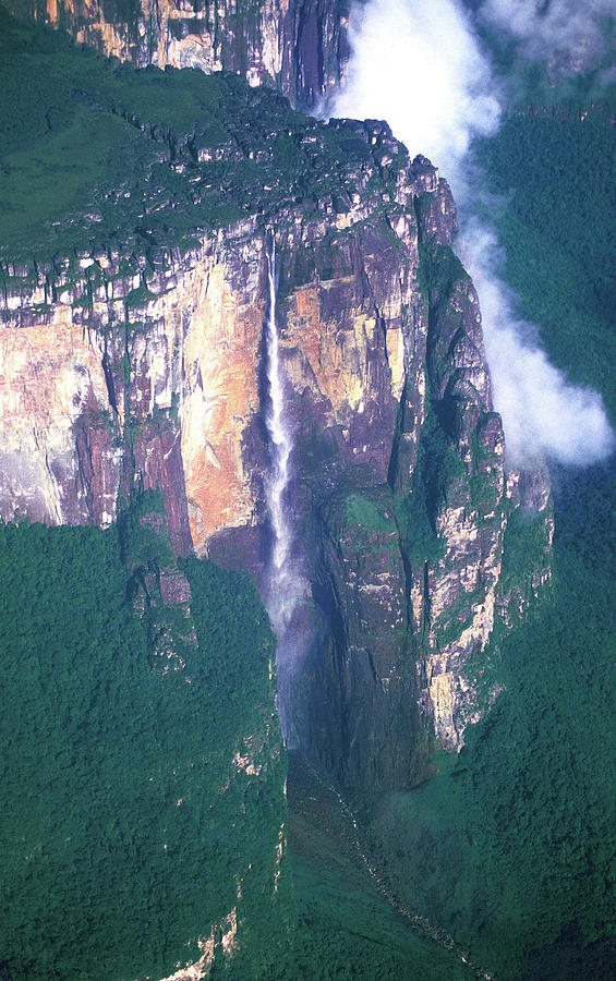 Aerial View Of Angel Falls Photograph By Carl Purcell Fine Art America