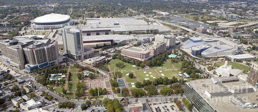 Aerial view of Atlanta Georgia Photograph by Anthony Totah