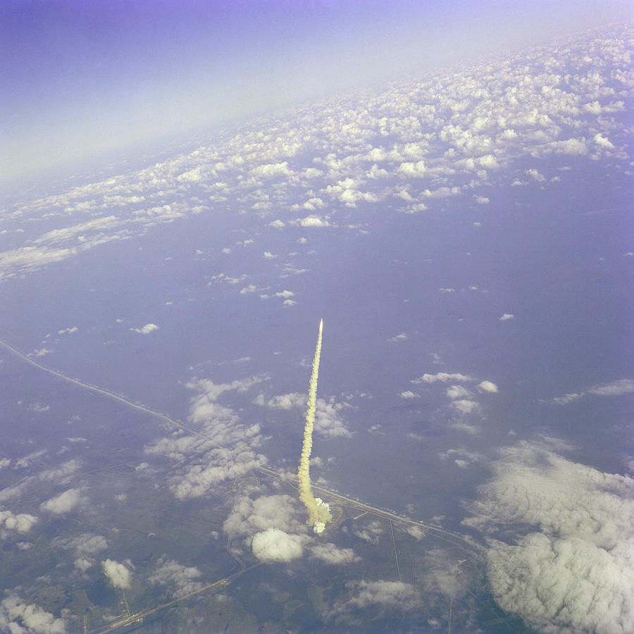 Aerial View of Columbia Launch  Photograph by Paul Fearn