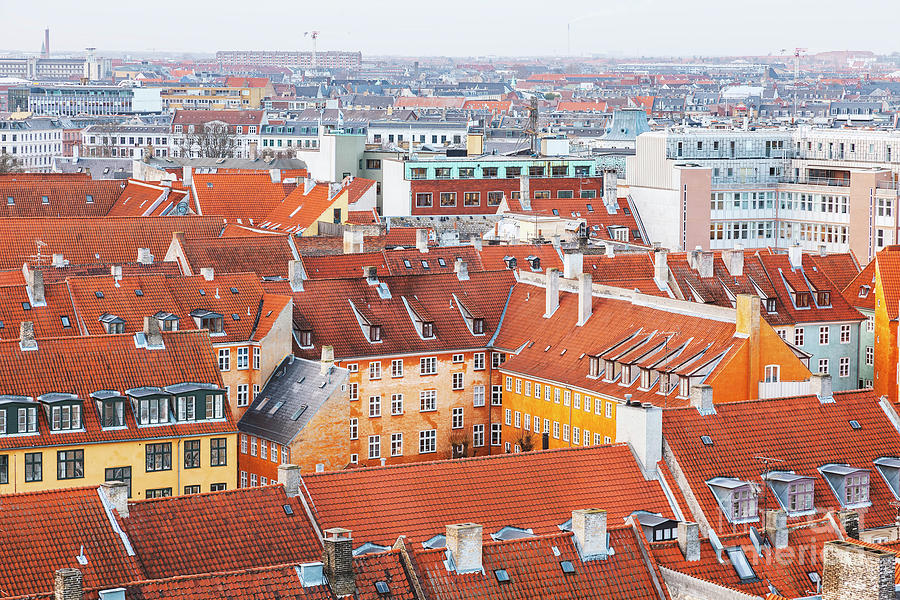 Aerial view of Copenhagen Photograph by Sophie McAulay