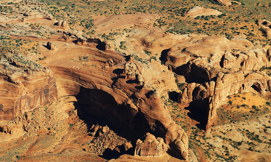 Aerial View of Delicate Arch Photograph by Jean Clark