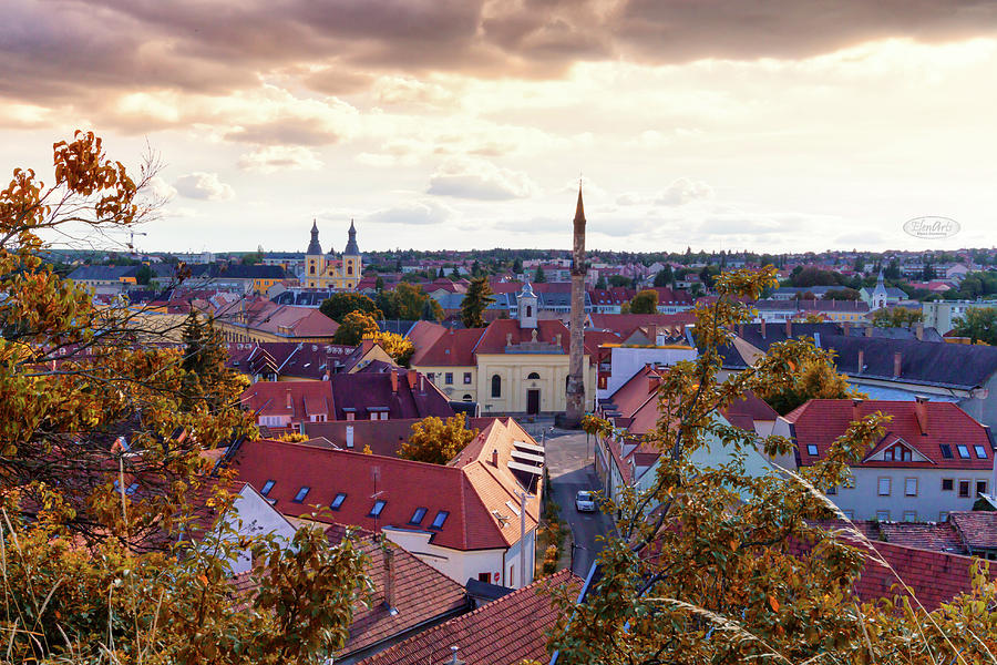 Aerial view of Eger city, Hungary Photograph by Elenarts - Elena Duvernay photo
