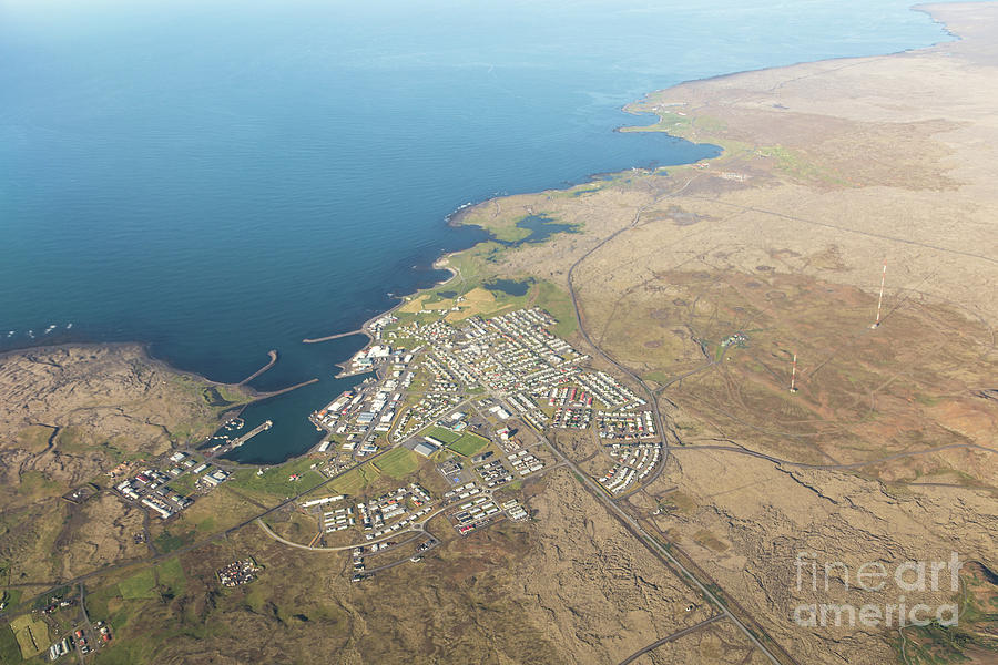 Aerial view of Iceland south coast  Photograph by Didier Marti