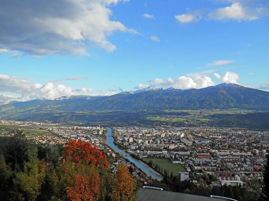 Aerial View of Innsbruck City Photograph by Pema Hou