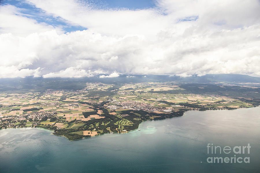 aerial view of Lake Geneva Photograph by Didier Marti