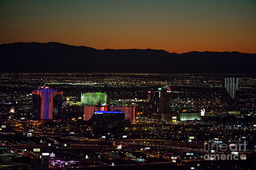 Las Vegas Photograph - Aerial view of Las Vegas city by Sv