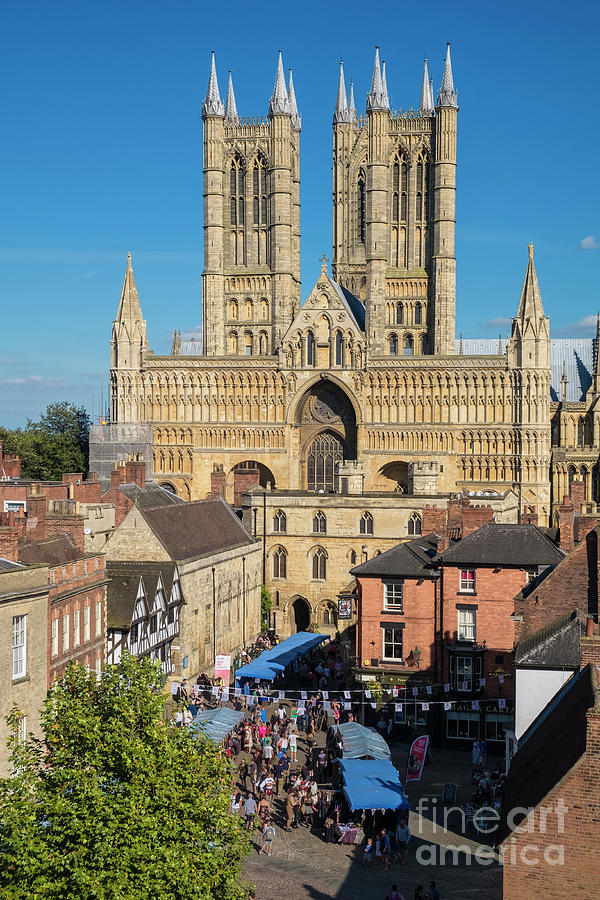 Aerial View Of Lincoln Cathedral Photograph by Philip Preston