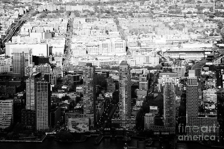 Jungle Photograph - aerial view of long island city queens New York City USA by Joe Fox