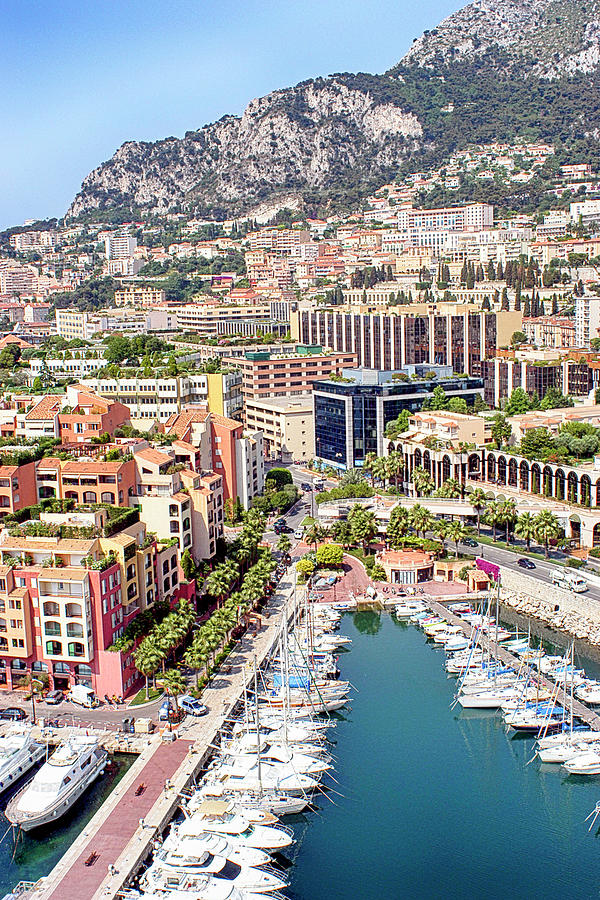 Aerial view of Monaco Photograph by Chris Smith