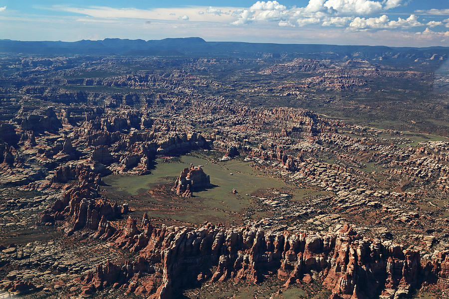 Aerial View of Needles in Canyonlands National Park Photograph by Jean Clark