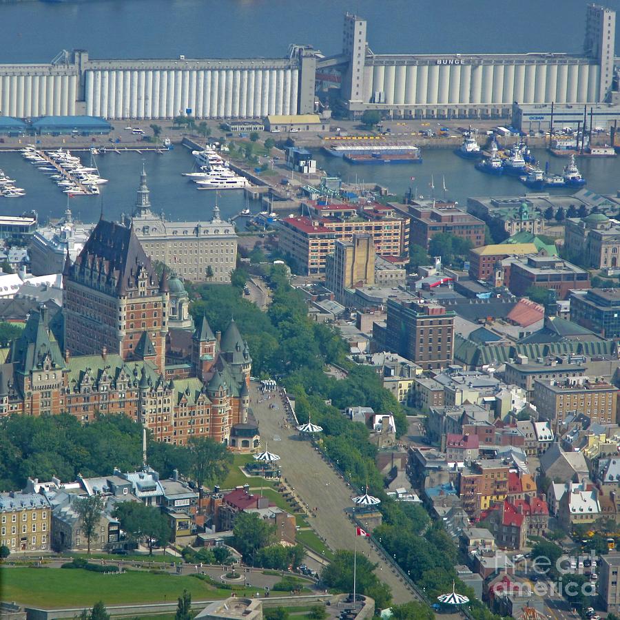 Aerial View Of Old Quebec City Photograph by John Malone