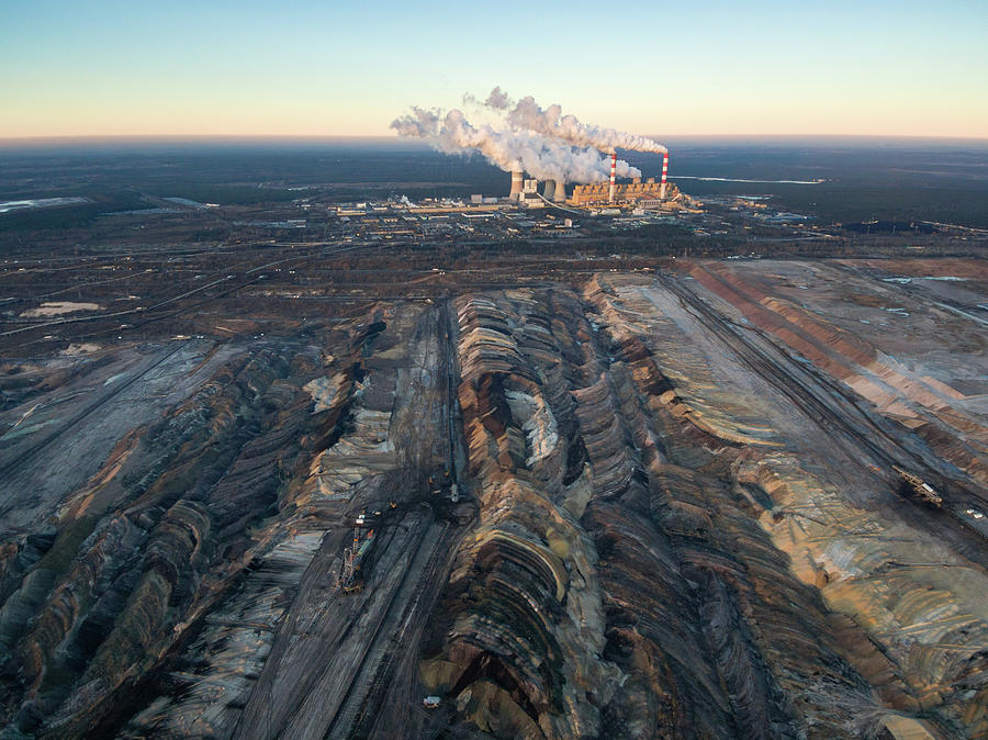 aerial-view-of-open-cast-coal-mine-photograph-by-lukasz-szczepanski