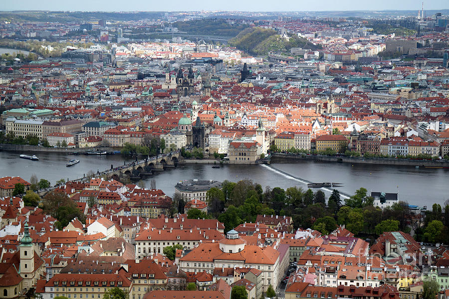 Aerial view of Prague Photograph by Salvatore Chiariello - Fine Art America