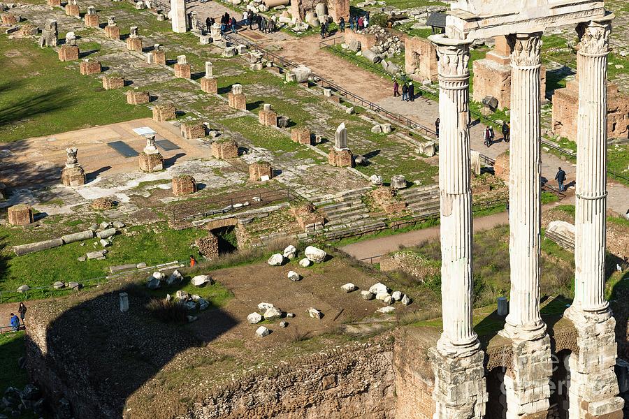 Aerial view of Roman Forum Photograph by Andrew Michael