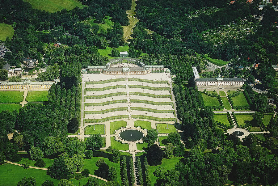 Aerial View Of Sanssouci Palace Photograph by Mountain Dreams
