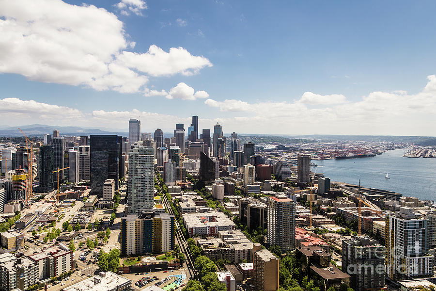 Aerial view of Seattle Photograph by Didier Marti