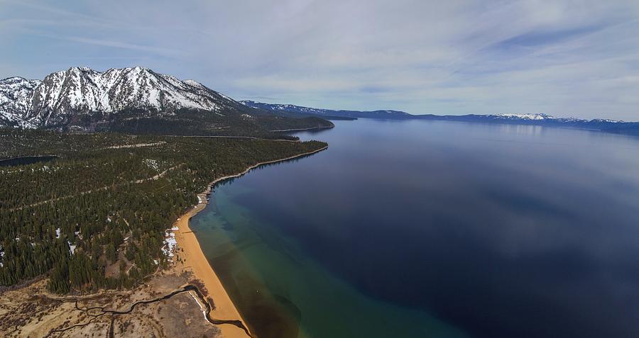 Aerial View Of Ski Beach, Lake Tahoe Photograph