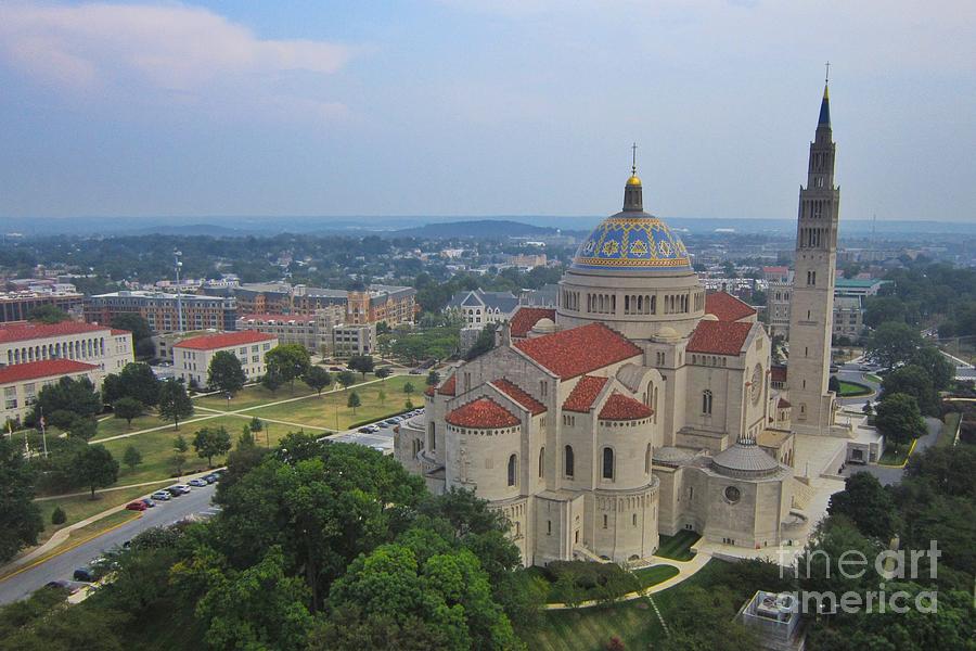 Aerial View Of The Basilica Of The National Shrine Of The Immaculate