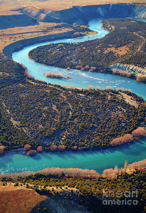 Helicopter Photograph - Aerial View Of The Clutha River by Simon Bradfield