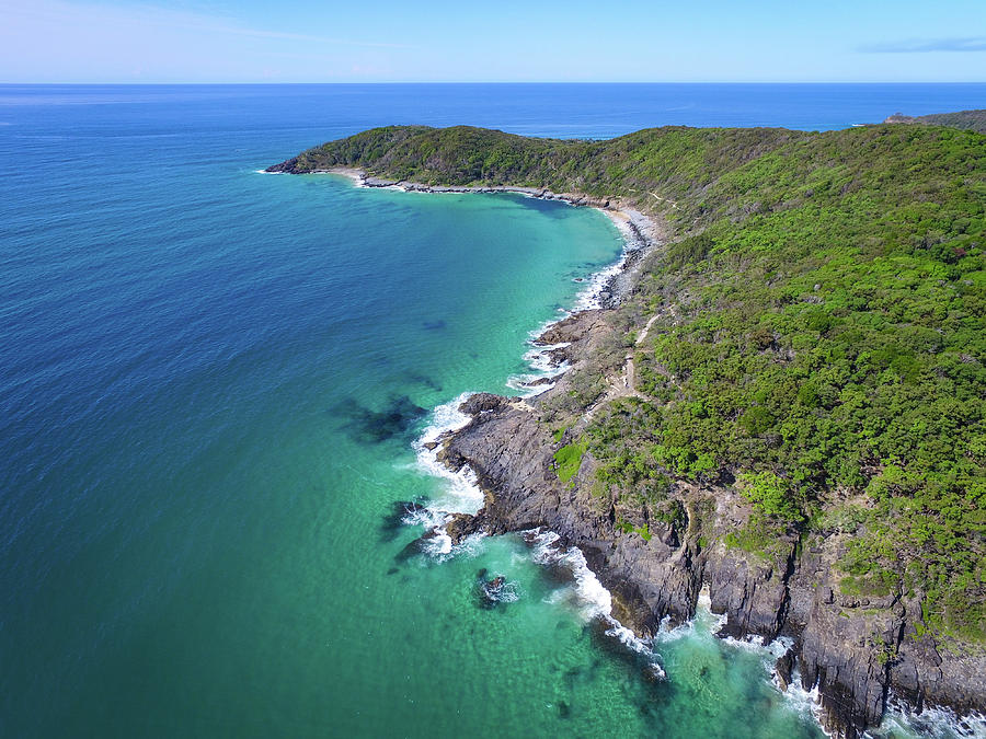 Aerial view of the coastline in Noosa National Park by Keiran Lusk Aerial view of the coastline in Noosa National Park by Keiran Lusk