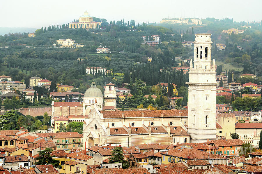 aerial view of the Duomo di Verona cathedral Photograph by Luca ...