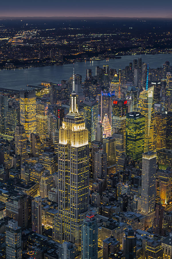 Aerial View Of The Empire State Building Photograph by Susan Candelario