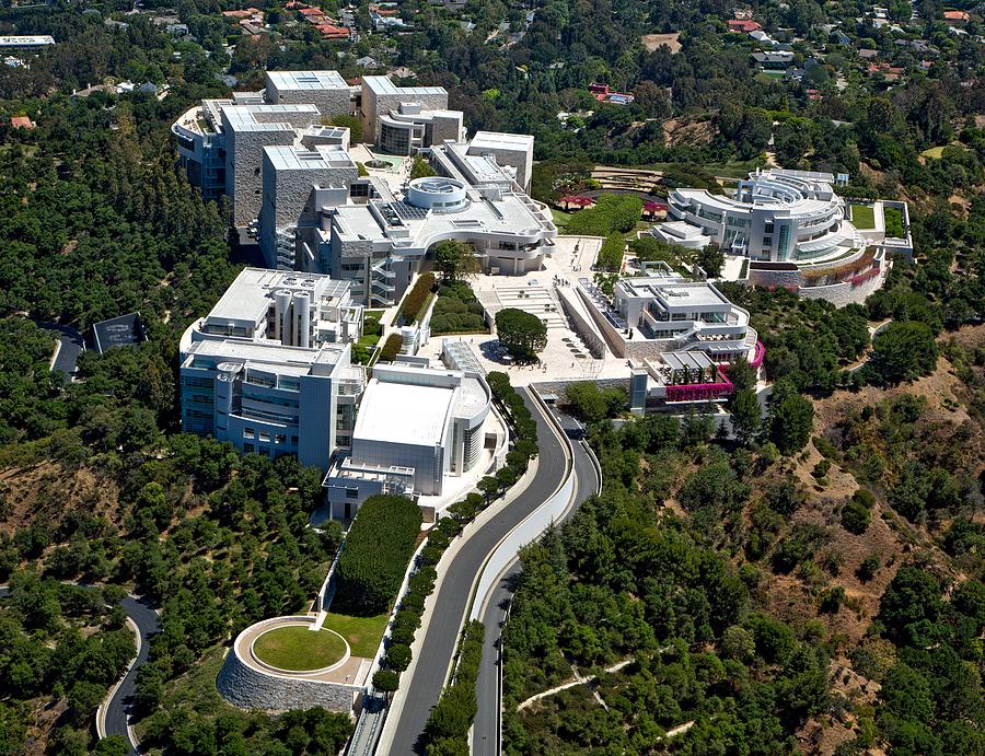 Aerial View Of The Getty Museum Of Art Photograph by Mountain Dreams ...