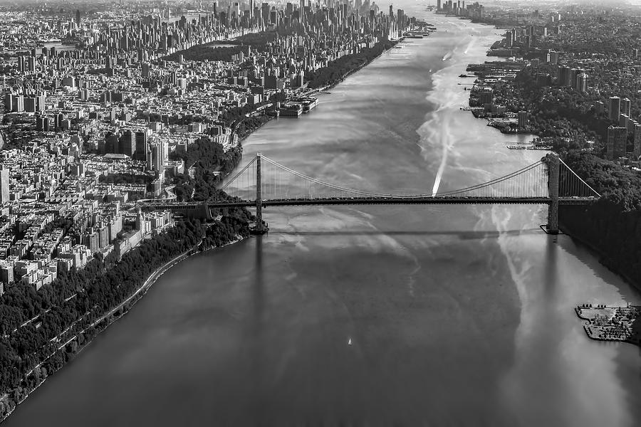 Aerial View Of The GW Bridge Photograph by Susan Candelario
