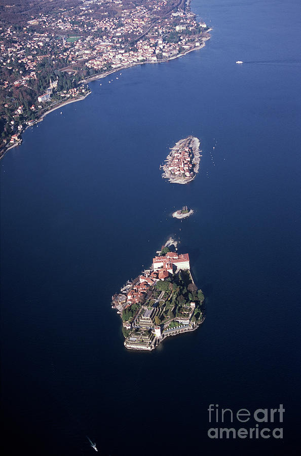 aerial view of the Isole Borromee Photograph by Riccardo Mottola
